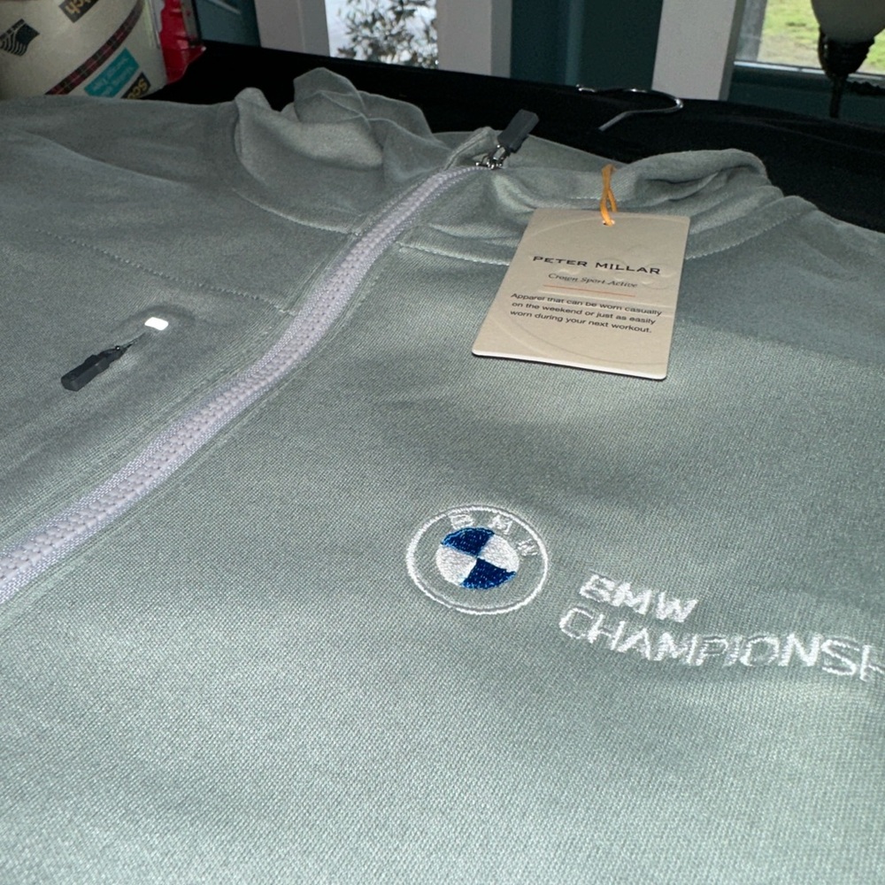 Peter Millar Full Zip Cloudglow Vest- Sage Fog L-from the BMW championship - Picture 6 of 9